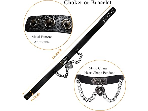 BOMJJOR Women Fingerless Gloves Choker