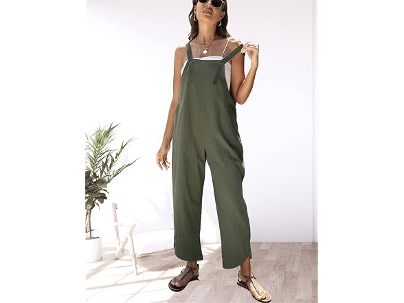 Gozoloma Women (S) Bib Cotton Linen Overalls