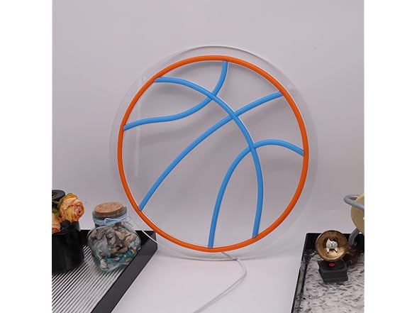 Basketball Neon Sign for Boys Room