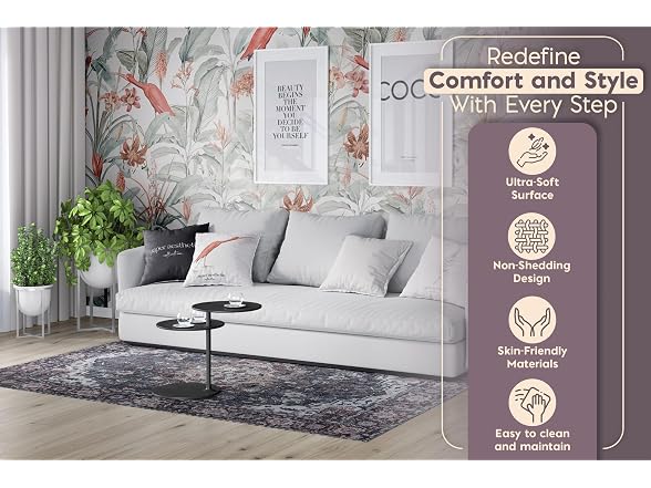 L'Baiet Scarlett Grey 4x6 Scatter Rug