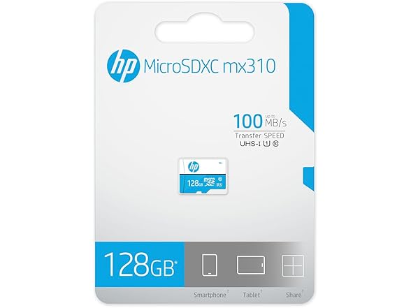 HP 128GB mx310 Class 10 U1 microSDHC Card