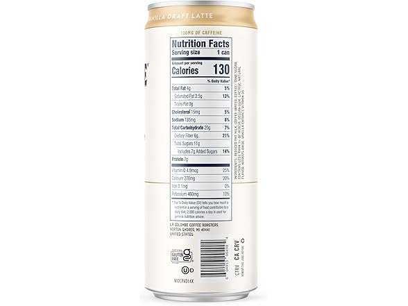 1CT La Colombe Vanilla Draft Latte, 11 Fl. Oz.