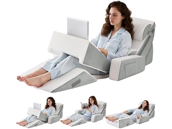 paxato 9PCS Wedge Pillow Set Gray