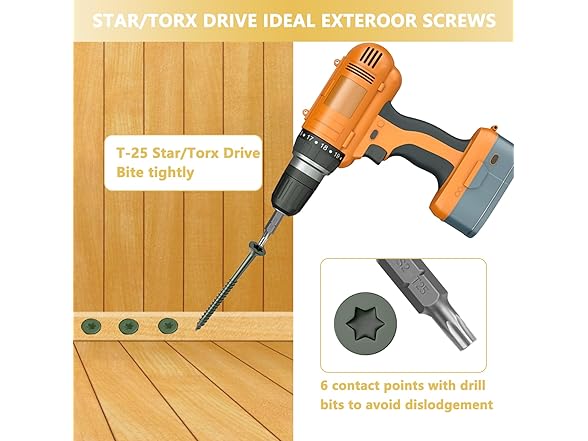 Deck Screws #10x3 120pc Green