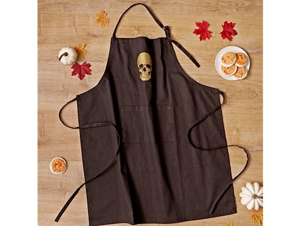 DII Happy Halloween Collection Goth Style Spooky Apron