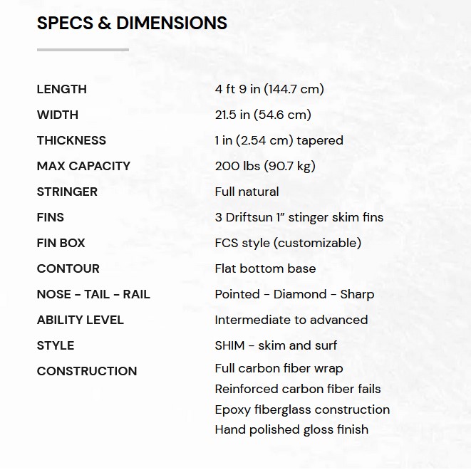 Driftsun 50/50 Skim Wakesurf Board - Gallery 6