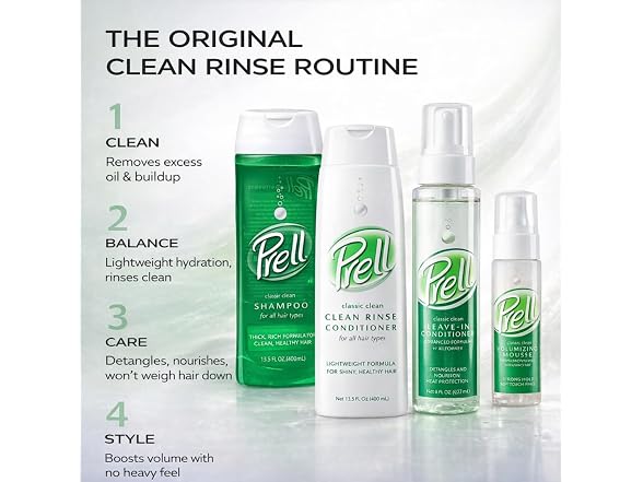 Prell Original Green Shampoo Men and Women 13.5oz
