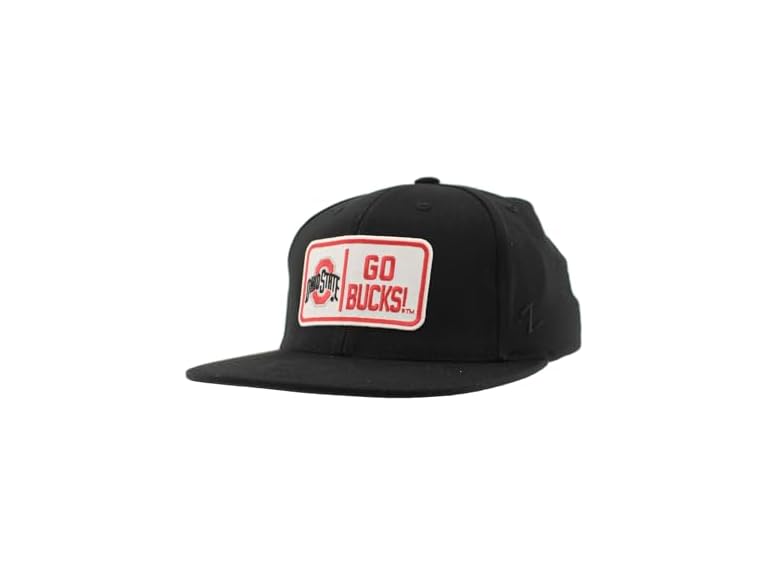 ZHATS Standard NCAA Officially Licensed Fitted Hat M15Z Defer Black, Large,Ohio State Buckeyes