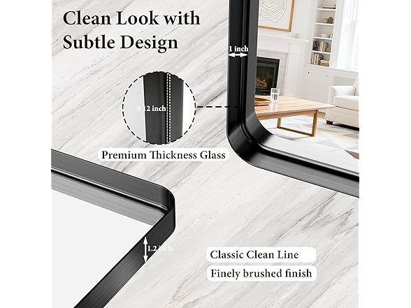 55"x30" Rectangle Batroom Mirror