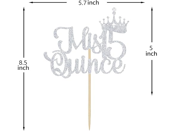 Bytorjar Mis Quince 15 Cake Topper