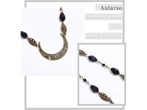 Aularso Vintage Head Chain Crescent Moon