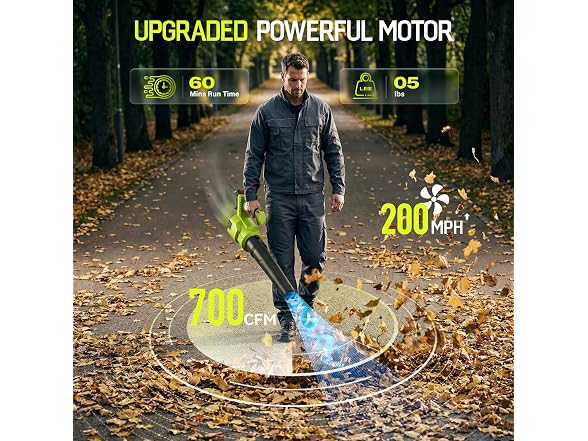 LUCKPRO Electric Cordless Leaf Blower