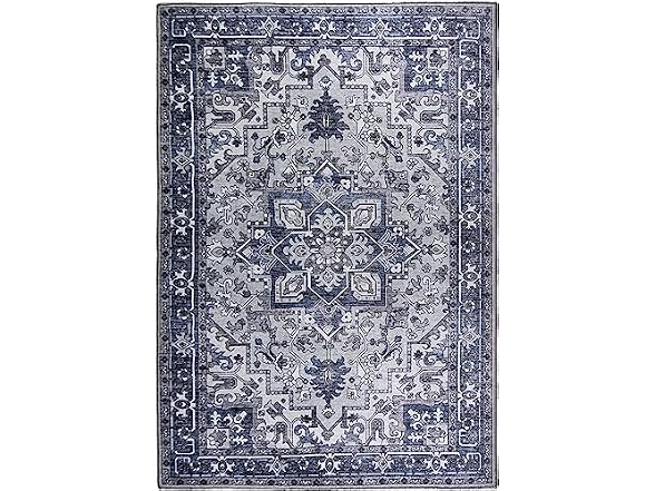 L'Baiet Lyla Blue Traditional 8x10 Area Rug