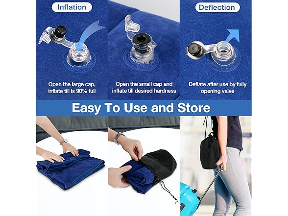 Inflatable Travel Foot Rest Pillow