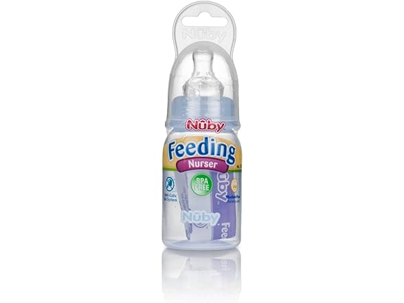 Nuby Standard Neck Tinted Feeding Nurser, 1 Count