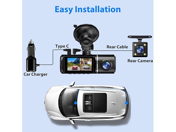 SUVCON Dash Cam Front and Rear