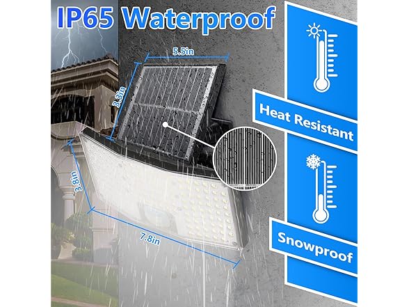 TOBUSA 4-Pk Motion Sensor Flood Lights