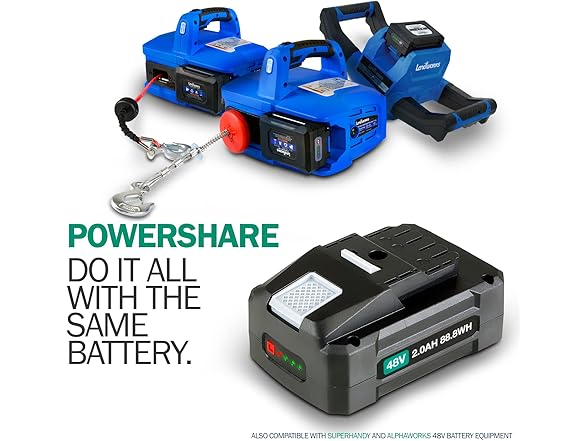 Landworks Super Duty Pro 48V DC 2Ah Lithium Ion Rechargeable Battery