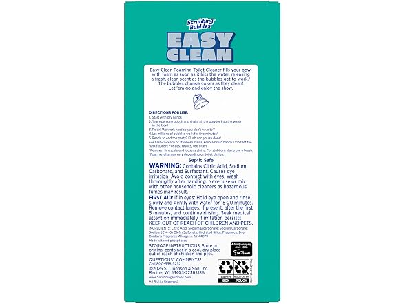 Scrubbing Bubbles Easy Clean Foaming Toilet Bowl Cleaner