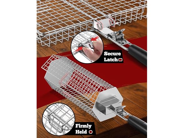 PitInnov 3pc Grill & Fish Basket Set