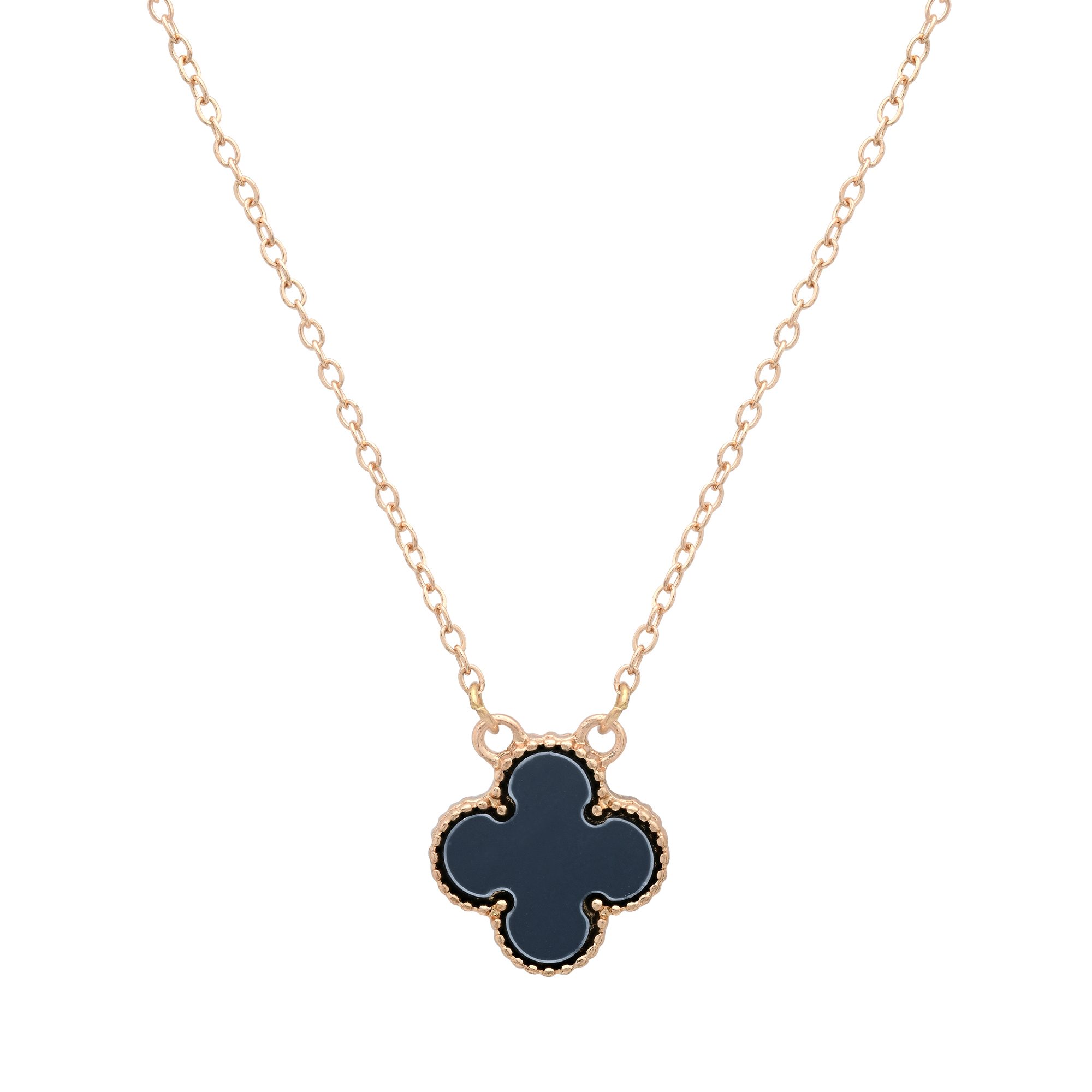 Classic Mother of Pearl Clover Pendant Necklace - Gallery 5