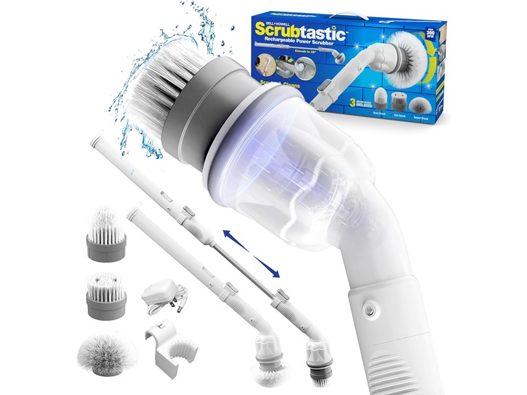 Bell + Howell NB-7667 1-Pack Multi-PK Electric Spin Scrubber 