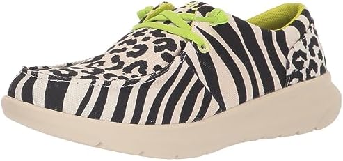 ARIAT Women's Hilo - Black White Animal Print, 6 Medium