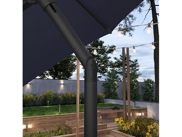 Sunline 7.5 ft Patio Umbrella with Crank Navy Blue - Gallery 4