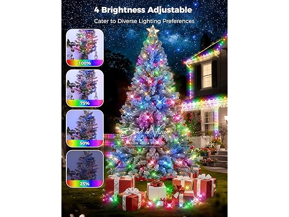 Brightever Outdoor Christmas Lights, 295FT 900 LED