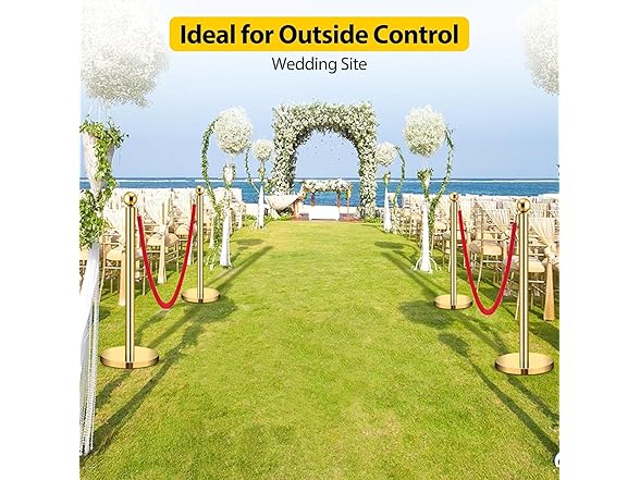 GARVEE Velvet Rope & Posts, Gold