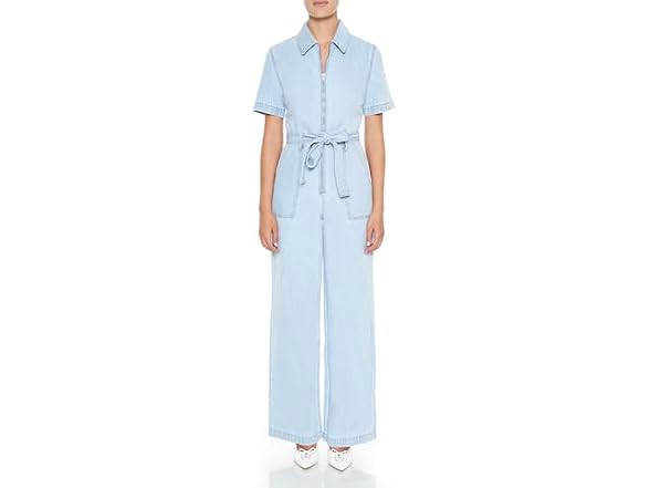 Forever 21 (S) Zip-Up Tie-Front Jumpsuit