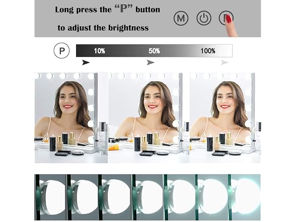 BENDIC Vanity Mirror Makeup Mirror Lights10X