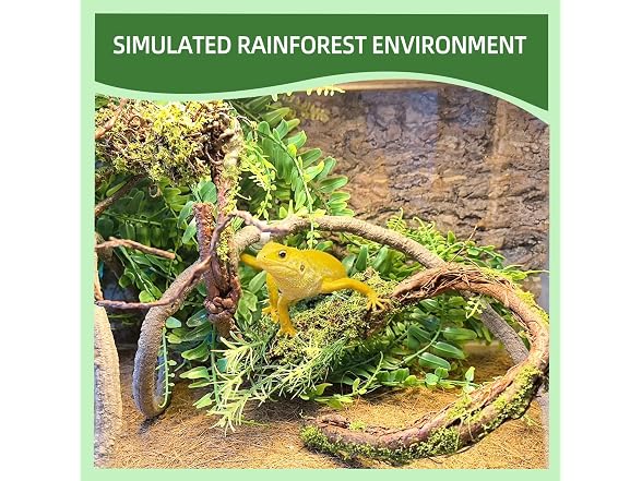 BNOSDM Reptile Plants, Flexible Rainforest Vines w Moss