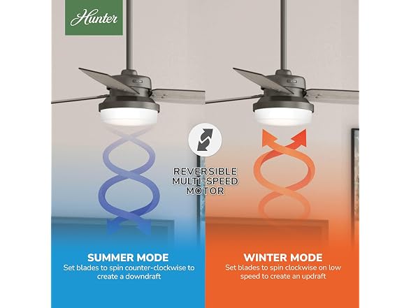 Hunter Sentinel Ceiling Fan 52 inch, Brushed Slate