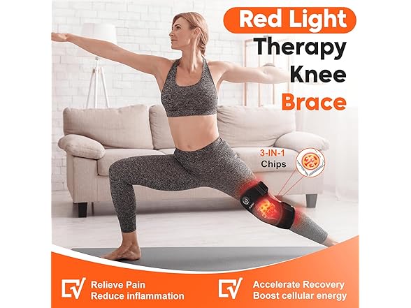Cordless Red Light Heated Knee Brace