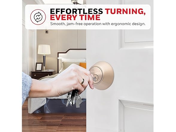 Deadbolt Lock Satin Nickel