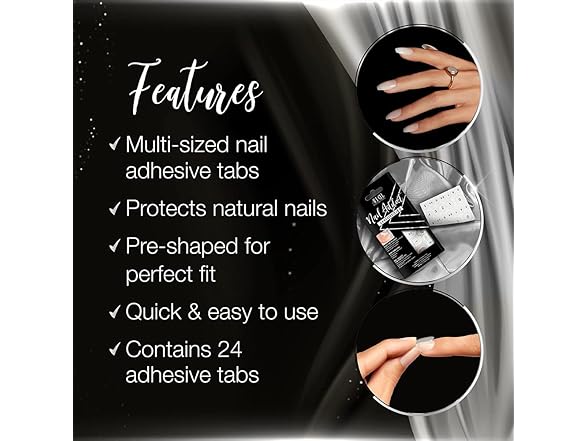 Ardell Nail Addict Adhesive Tabs 24 Count