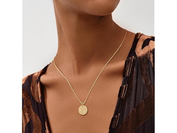 MEVECCO Gold Necklace Zodiac Aquarius