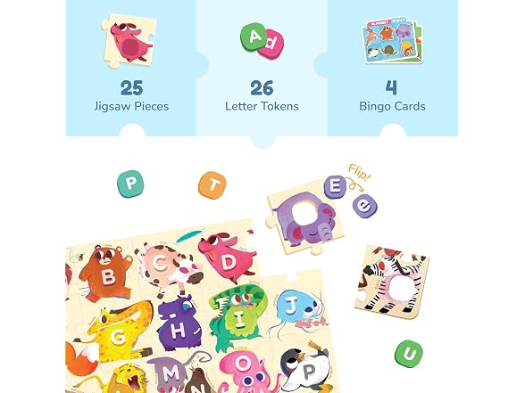 LoveDabble Learn ABC with Animals: Match & Bingo Delight!