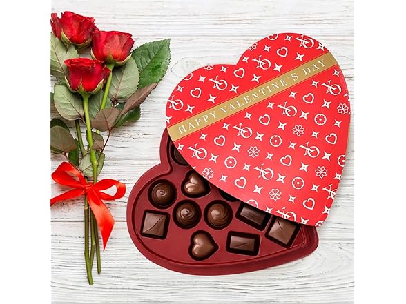Valentine’s Day Milk Chocolate Heart Gift Box
