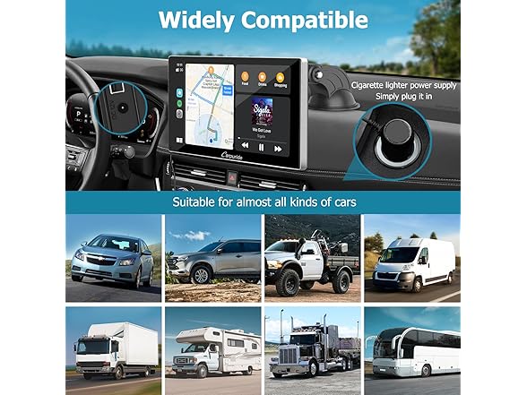 9" Wireless CarPlay Screen w/ GPS