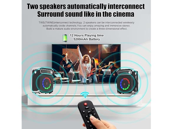 JAUYXIAN PA Speaker 2 Wireless Mics