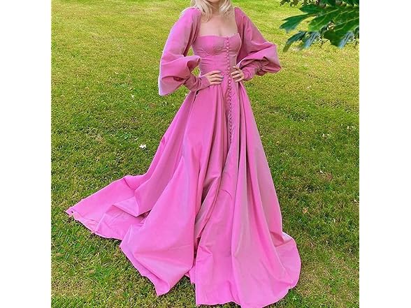Xjizu Women (6) Long Puffy Sleeve Prom Ball Dress
