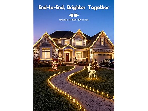 Brightown C9 68Ft Led Christmas String Lights 100 LED