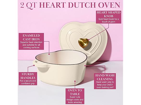 Paris Hilton Dutch Oven 2qt Cream