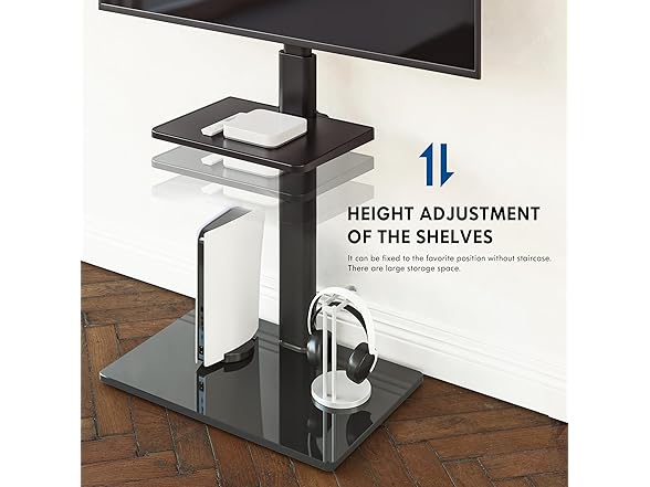 FITUEYES Floor TV Stand | 1 Shelf