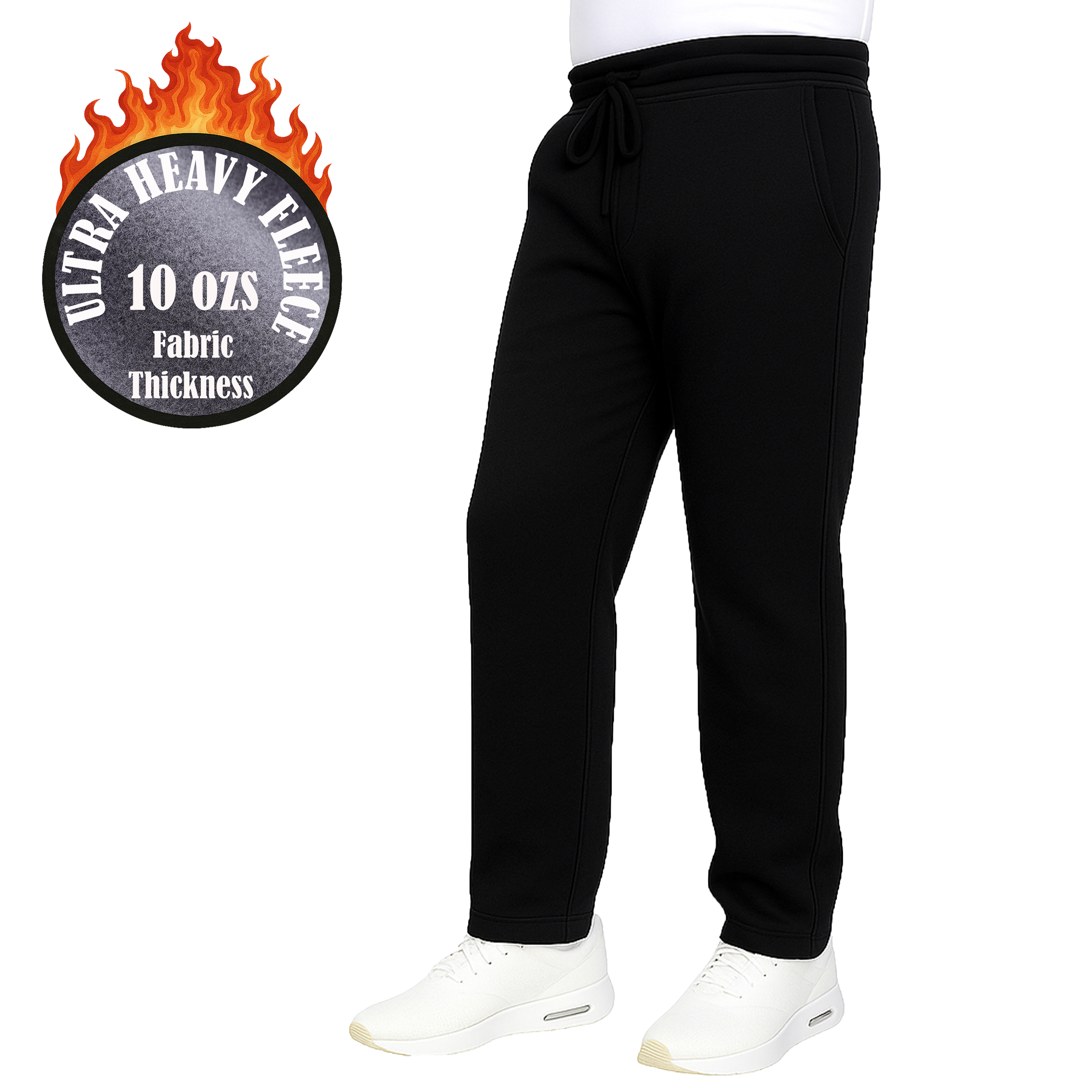 Mens Heavyweight Fleece-Lined Sweatpants (1 or 2pk) - Gallery 19