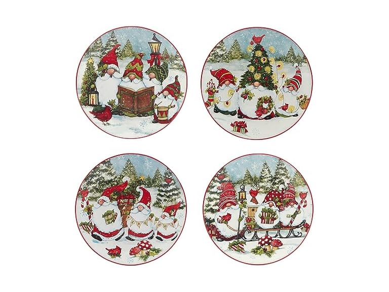 Christmas Gnomes 9" Salad/Dessert Plates