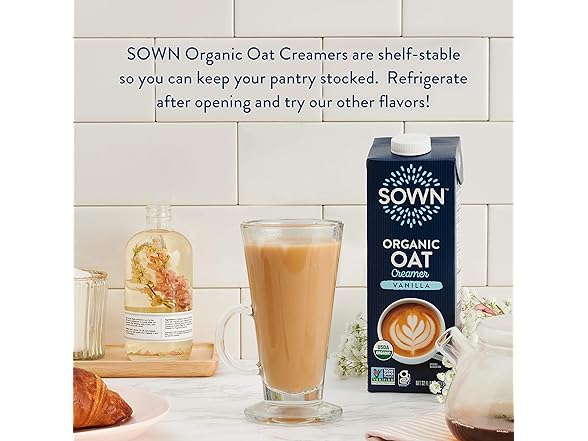 6pk SOWN Organic Oat Creamer Vanilla - Barista