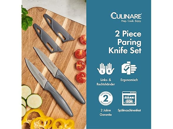 CULINARE 2 Piece Knife Set, Grey